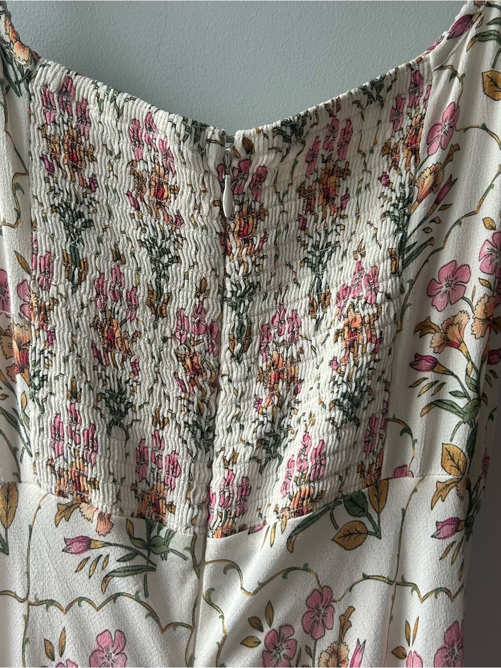 FAVORITE DAUGHTER The One That Got Away Floral Slipdress in White Floral Mosaic - Picture 9 of 11